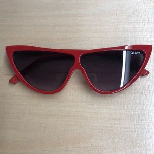 Trendy Red Quay Australia Half Frame Sunglasses
